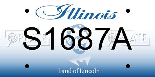 S1687A Illinois License Plate