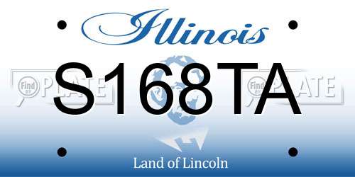 S168TA Illinois License Plate