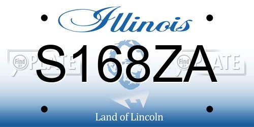 S168ZA Illinois License Plate