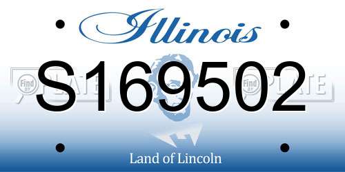 S169502 Illinois License Plate