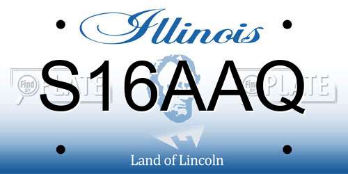 S16AAQ Illinois License Plate
