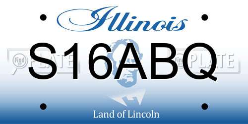 S16ABQ Illinois License Plate