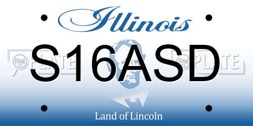 S16ASD Illinois License Plate