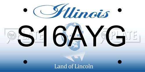 S16AYG Illinois License Plate