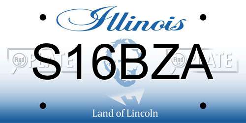 S16BZA Illinois License Plate