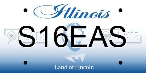S16EAS Illinois License Plate