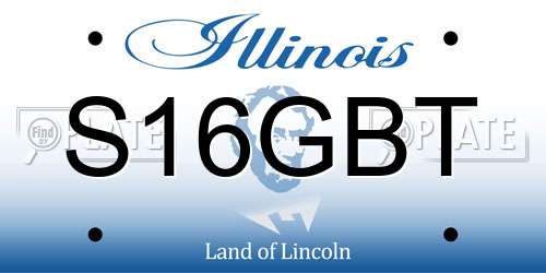 S16GBT Illinois License Plate