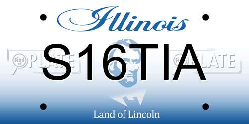 S16TIA Illinois License Plate