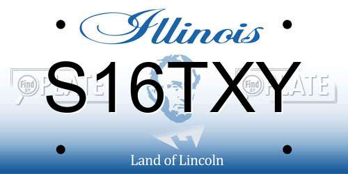 S16TXY Illinois License Plate