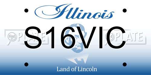 S16VIC Illinois License Plate