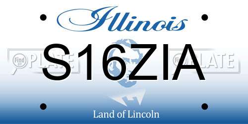 S16ZIA Illinois License Plate