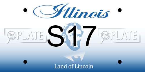 S17 Illinois License Plate