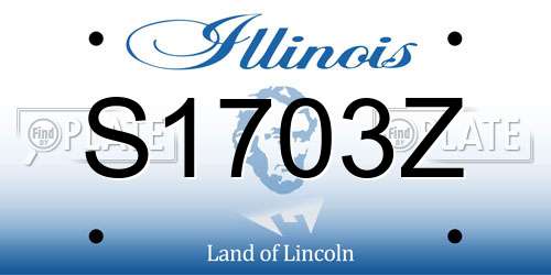 S1703Z Illinois License Plate