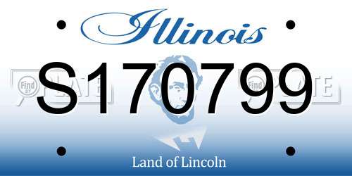 S170799 Illinois License Plate