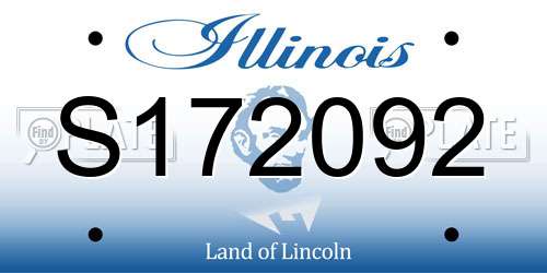 S172092 Illinois License Plate