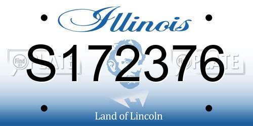 S172376 Illinois License Plate