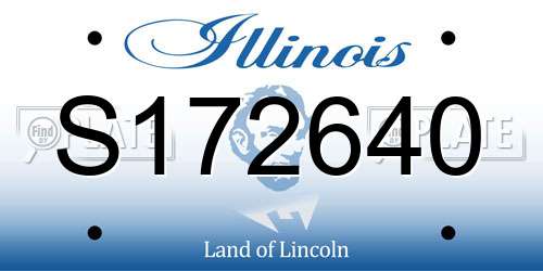 S172640 Illinois License Plate