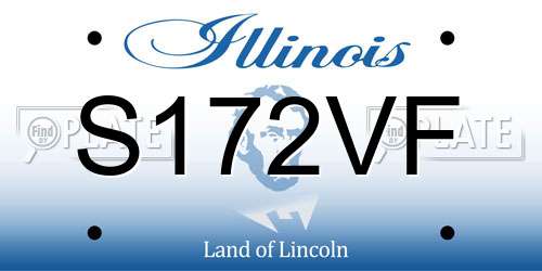 S172VF Illinois License Plate