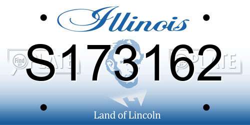 S173162 Illinois License Plate