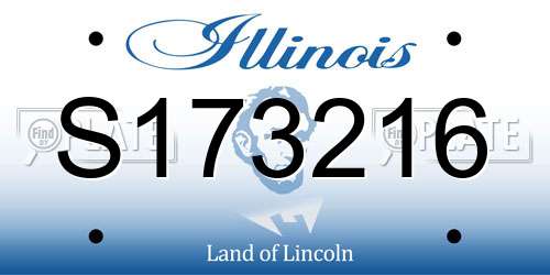 S173216 Illinois License Plate