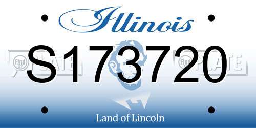 S173720 Illinois License Plate