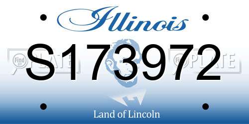 S173972 Illinois License Plate