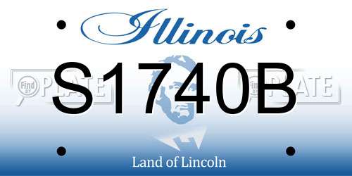 S1740B Illinois License Plate