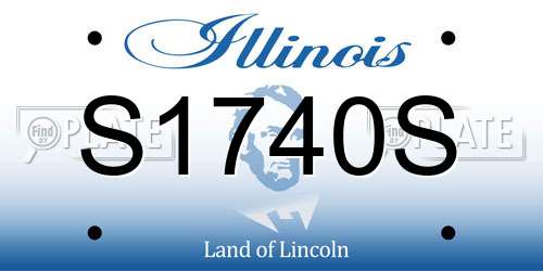 S1740S Illinois License Plate