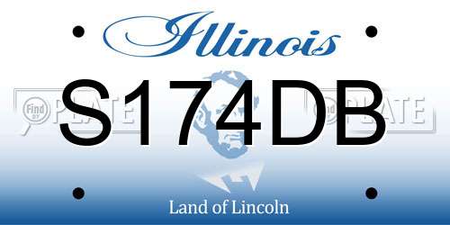 S174DB Illinois License Plate