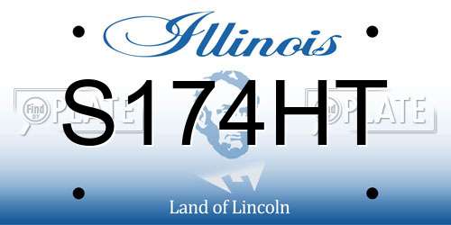 S174HT Illinois License Plate