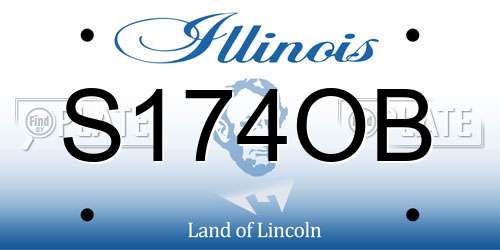 S174OB Illinois License Plate