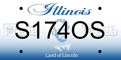 S174OS Illinois License Plate
