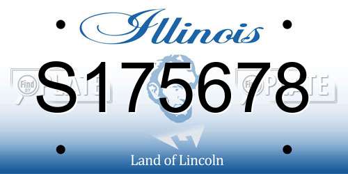 S175678 Illinois License Plate