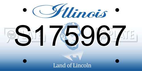 S175967 Illinois License Plate