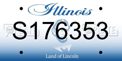 S176353 Illinois License Plate