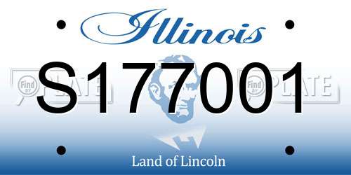 S177001 Illinois License Plate