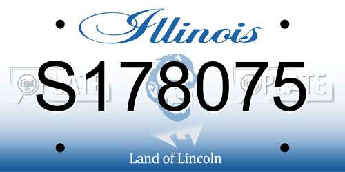 S178075 Illinois License Plate