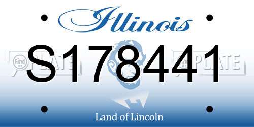 S178441 Illinois License Plate