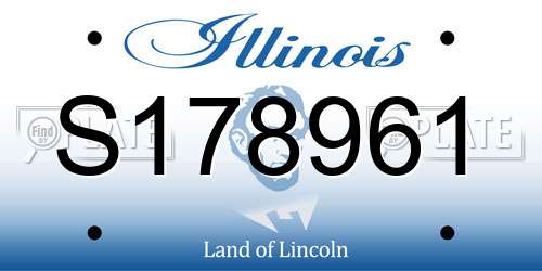 S178961 Illinois License Plate