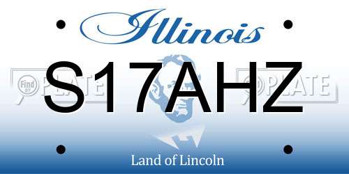S17AHZ Illinois License Plate