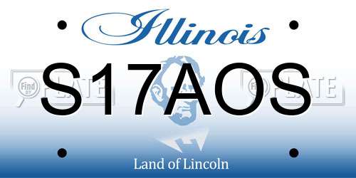 S17AOS Illinois License Plate