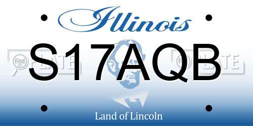 S17AQB Illinois License Plate
