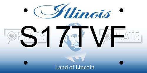 S17TVF Illinois License Plate