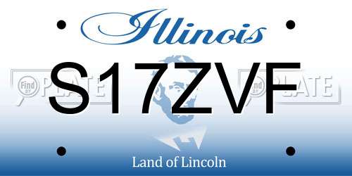 S17ZVF Illinois License Plate