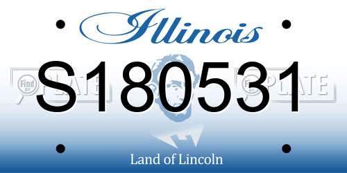 S180531 Illinois License Plate