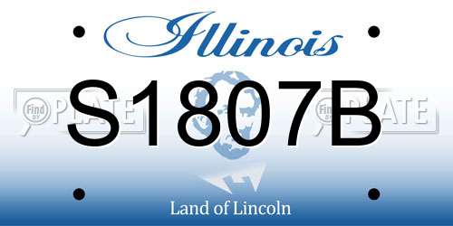 S1807B Illinois License Plate