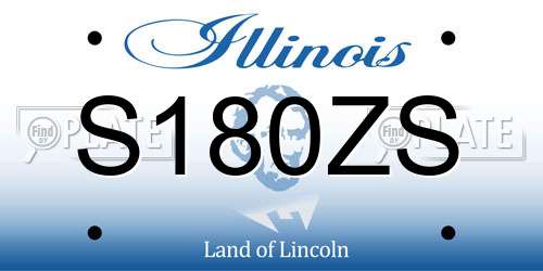 S180ZS Illinois License Plate
