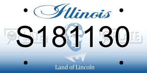 S181130 Illinois License Plate