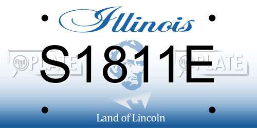 S1811E Illinois License Plate
