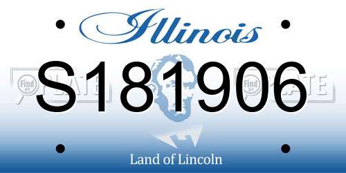 S181906 Illinois License Plate
